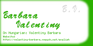 barbara valentiny business card